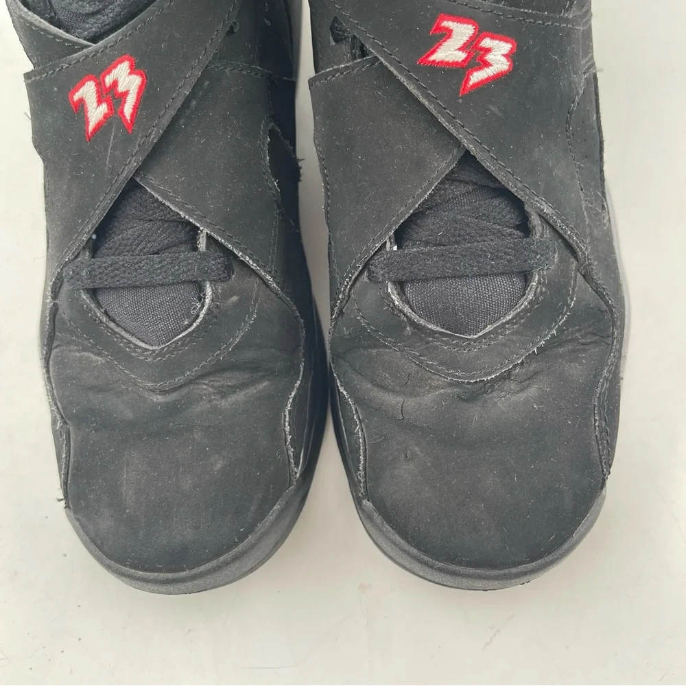 Nike Kids Air Jordan 8 Retro Playoffs GS- SZ 7 Y -Black Basketball Shoes Sneaker